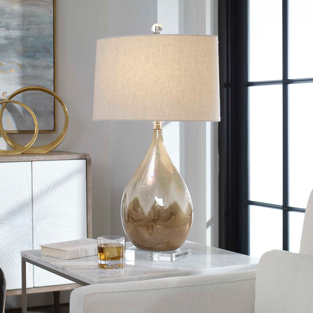 Flavian Brown Glazed Ceramic Lamp - Ornate Home
