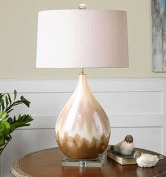 Flavian Brown Glazed Ceramic Lamp - Ornate Home
