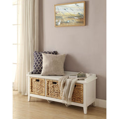 Flavius White Bench - Ornate Home
