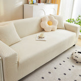 Fleece Stretch Sofa Slipcover Washable Soft Spandex Couch Cover Furniture Protector - Ornate Home