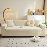 Fleece Stretch Sofa Slipcover Washable Soft Spandex Couch Cover Furniture Protector - Ornate Home