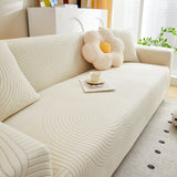 Fleece Stretch Sofa Slipcover Washable Soft Spandex Couch Cover Furniture Protector - Ornate Home