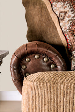 Fletcher Brown/Tan Chair - Ornate Home