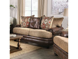 Fletcher Brown/Tan Loveseat - Ornate Home