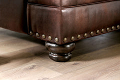 Fletcher Brown/Tan Loveseat - Ornate Home