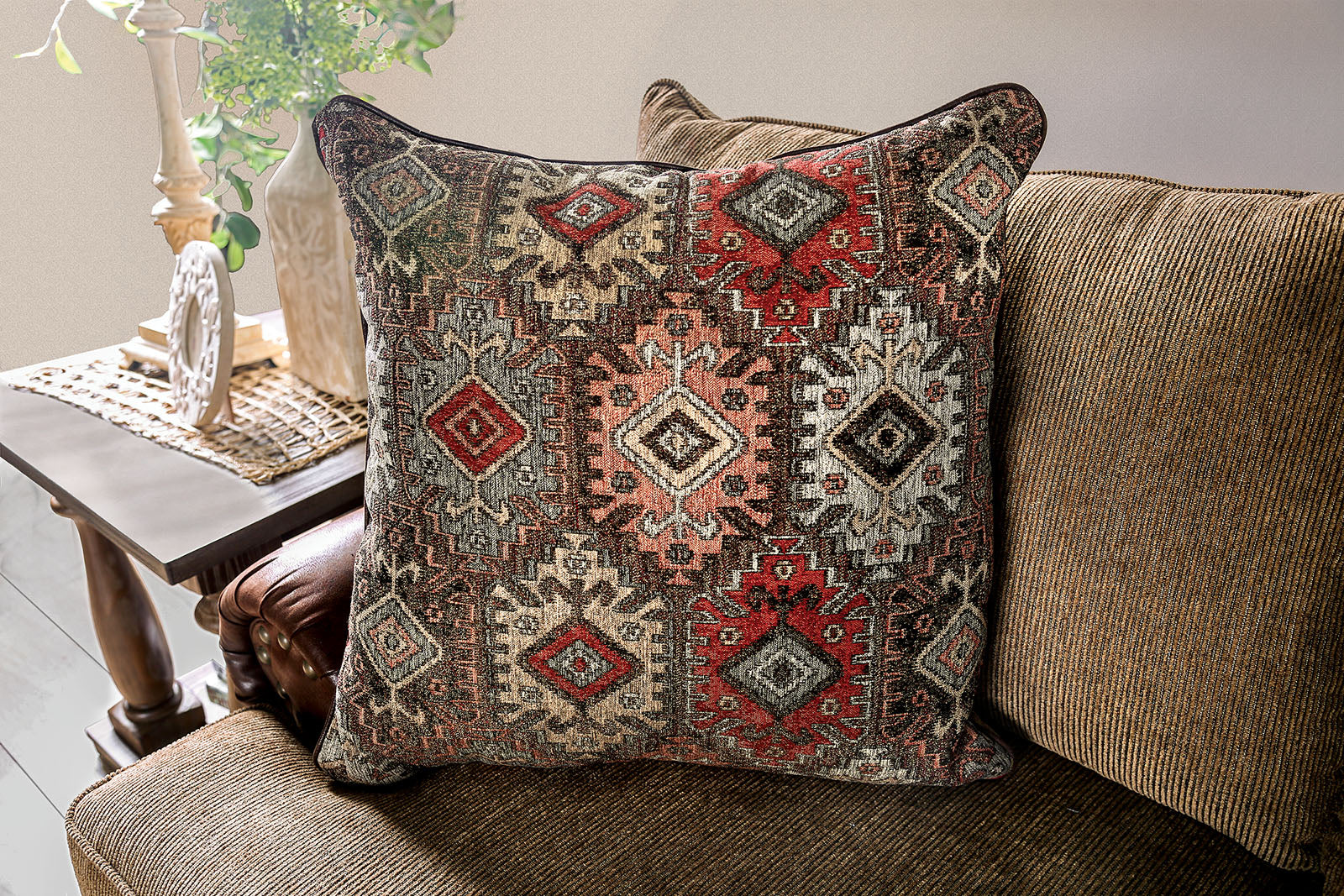 Fletcher Brown/Tan Sofa & Loveseat - Ornate Home