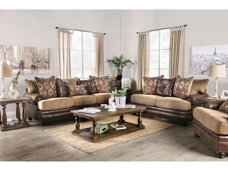 Fletcher Brown/Tan Sofa & Loveseat - Ornate Home