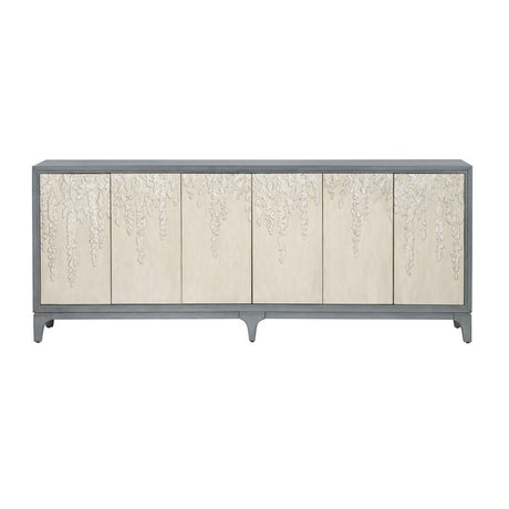 Fleur Blue/Cream Six-Door Sideboard - Ornate Home