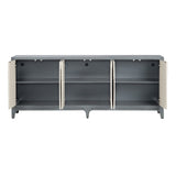 Fleur Blue/Cream Six-Door Sideboard - Ornate Home