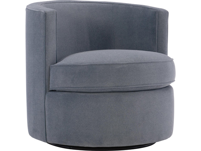 Fleur Blue Fabric Swivel Chair - Ornate Home