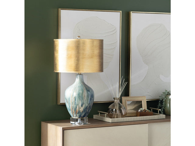 Fleur Grey/Gold Table Lamp - Ornate Home