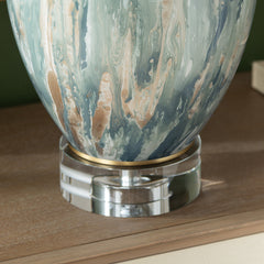Fleur Grey/Gold Table Lamp - Ornate Home