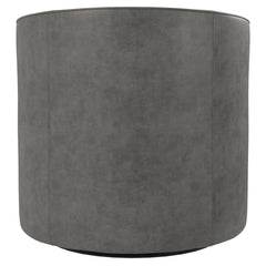 Fleur Grey Leather Swivel Chair - Ornate Home