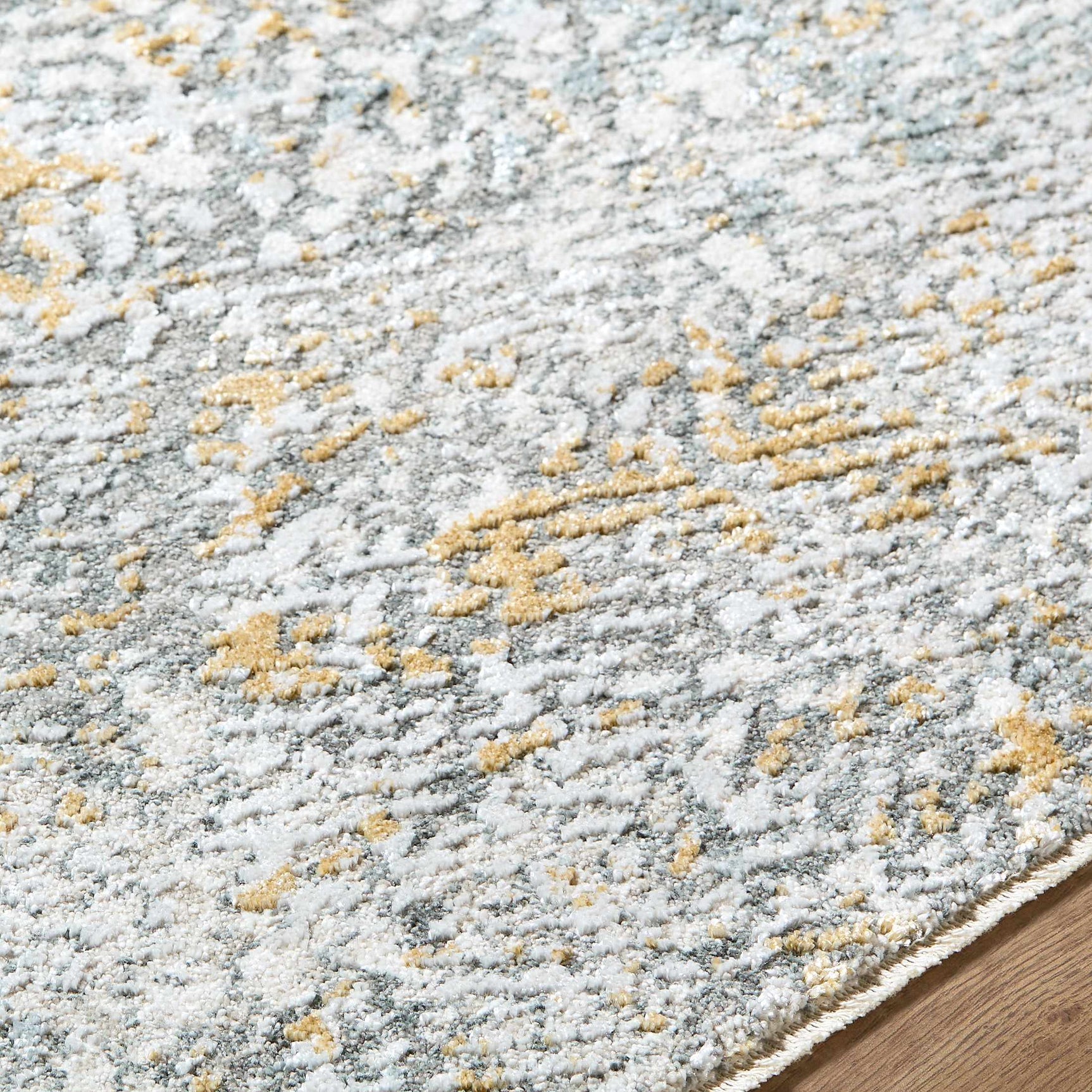 Fleur Textured Rug with Fringes - Ornate Home