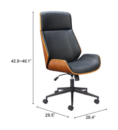 Flex Black High Back Office Chair - Ornate Home