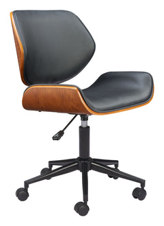 Flex Black Low Back Office Chair - Ornate Home