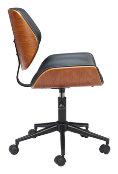 Flex Black Low Back Office Chair - Ornate Home