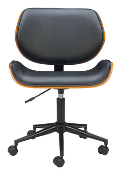 Flex Black Low Back Office Chair - Ornate Home
