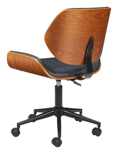Flex Black Low Back Office Chair - Ornate Home