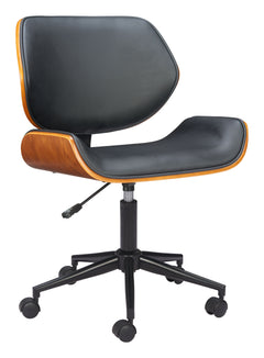 Flex Black Low Back Office Chair - Ornate Home