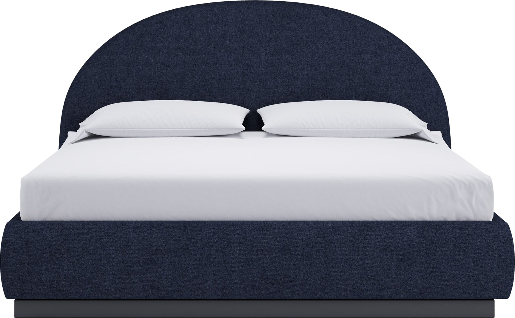 Flex Blue Jeans Chenille California King Arched Upholstered Bed - Ornate Home