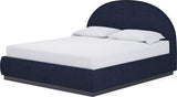 Flex Blue Jeans Chenille Full Upholstered Bed - Ornate Home