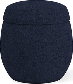 Flex Blue Jeans Upholstered Ottoman - Ornate Home