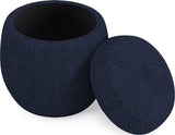 Flex Blue Jeans Upholstered Ottoman - Ornate Home