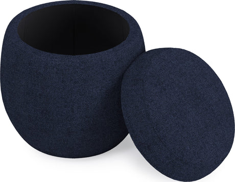 Flex Blue Jeans Upholstered Ottoman - Ornate Home