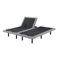Flex Brown Split Eastern King Power Heads And Foot Adjustable Bed Frames With Massage Zero Gravity Charging Ports And Nightlight - Ornate Home