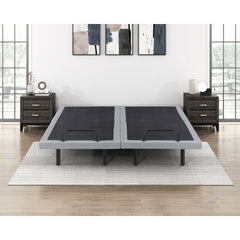 Flex Brown Split Eastern King Power Heads And Foot Adjustable Bed Frames With Massage Zero Gravity Charging Ports And Nightlight - Ornate Home