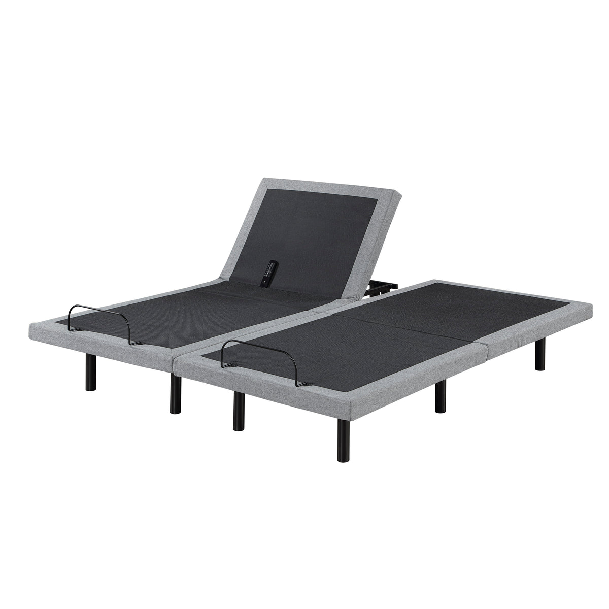 Flex Brown Split Eastern King Power Heads And Foot Adjustable Bed Frames With Massage Zero Gravity Charging Ports And Nightlight - Ornate Home