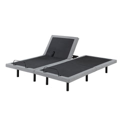 Flex Brown Split Eastern King Power Heads And Foot Adjustable Bed Frames With Massage Zero Gravity Charging Ports And Nightlight - Ornate Home