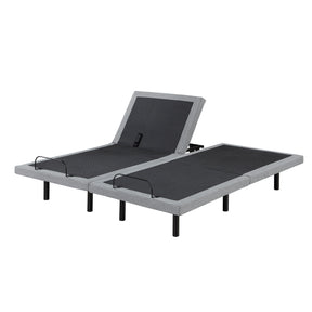Flex Brown Split Eastern King Power Heads And Foot Adjustable Bed Frames With Massage Zero Gravity Charging Ports And Nightlight - Ornate Home