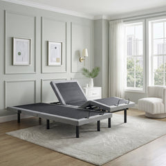 Flex Brown Split Eastern King Power Heads And Foot Adjustable Bed Frames With Massage Zero Gravity Charging Ports And Nightlight - Ornate Home