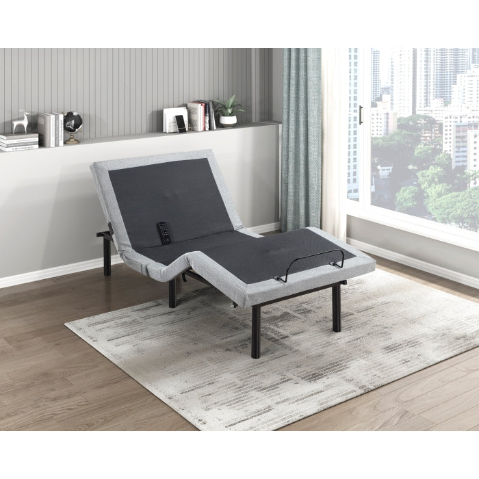 Flex Brown Twin Xl Power Head And Foot Adjustable Bed Frame With Massage Zero Gravity Charging Ports And Nightlight - Ornate Home