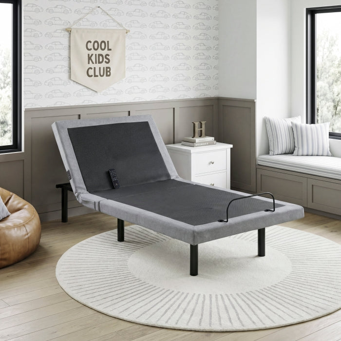Flex Brown Twin Xl Power Head And Foot Adjustable Bed Frame With Massage Zero Gravity Charging Ports And Nightlight - Ornate Home