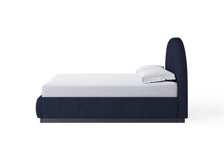 Flex California King Upholstered Bed in Blue Jeans Chenille - Ornate Home