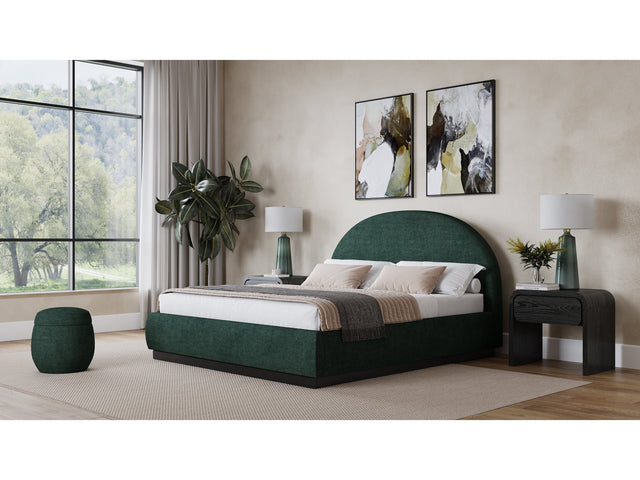 Flex California King  Upholstered Bed in Emerald Chenille - Ornate Home