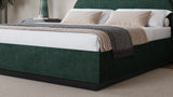 Flex Eastern King Upholstered Bed in Emerald Chenille - Ornate Home