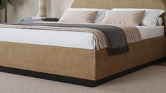 Flex Eastern King Upholstered Bed in Porcini Chenille - Ornate Home