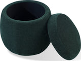 Flex Emerald Upholstered Ottoman - Ornate Home