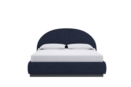 Flex Queen Upholstered Bed in Blue Jeans Chenille - Ornate Home