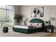 Flex Queen Upholstered Bed in Emerald Chenille - Ornate Home