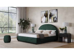 Flex Queen Upholstered Bed in Emerald Chenille - Ornate Home