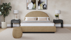 Flex Queen Upholstered Bed in Porcini Chenille - Ornate Home