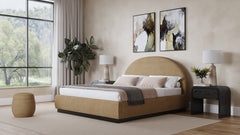 Flex Upholstered Ottoman in Porcini Chenille - Ornate Home