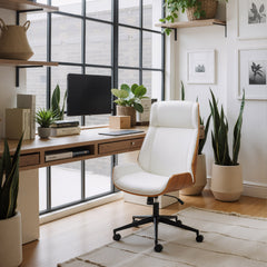 Flex White High Back Office Chair - Ornate Home