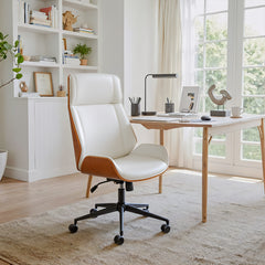 Flex White High Back Office Chair - Ornate Home