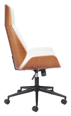Flex White High Back Office Chair - Ornate Home